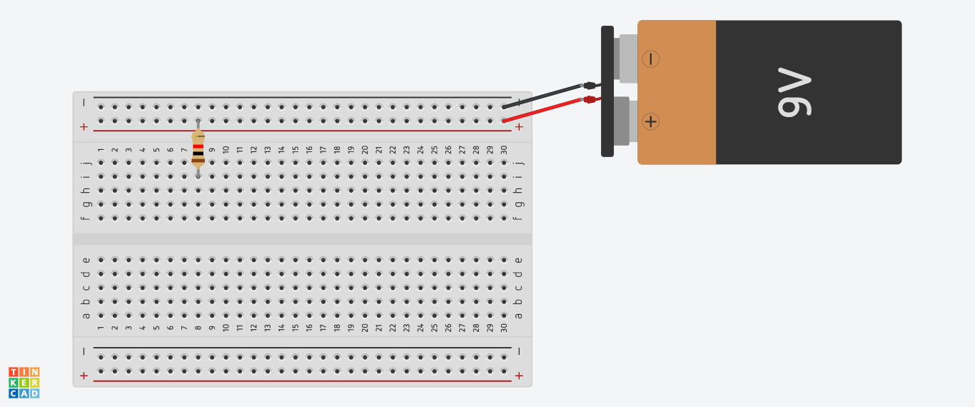 Resistor em Protoboard